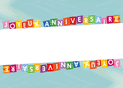 Joyeux anniversaire en lettres color&eacute;es